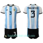 Günstige Argentinien Nicolas Tagliafico 3 Kindertrikot Heim WM 2022 Kurzarm