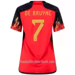 Günstige Belgien DE BRUYNE 7 Damentrikot Heim WM 2022 Kurzarm