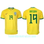 Günstige Brasilien Antony 19 Herrentrikot Heim WM 2022 Kurzarm