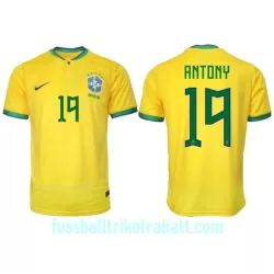 Günstige Brasilien Antony 19 Herrentrikot Heim WM 2022 Kurzarm Günstige Brasilien Antony 19 Herrentrikot Heim WM 2022 Kurzarm