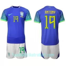 Günstige Brasilien Antony 19 Kindertrikot Auswärts WM 2022 Kurzarm Günstige Brasilien Antony 19 Kindertrikot Auswärts WM 2022 Kurzarm
