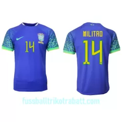 Günstige Brasilien Eder Militao 14 Herrentrikot Auswärts WM 2022 Kurzarm Günstige Brasilien Eder Militao 14 Herrentrikot Auswärts WM 2022 Kurzarm