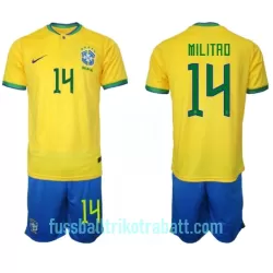 Günstige Brasilien Eder Militao 14 Kindertrikot Heim WM 2022 Kurzarm Günstige Brasilien Eder Militao 14 Kindertrikot Heim WM 2022 Kurzarm