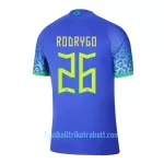 Günstige Brasilien RODRYGO 26 Herrentrikot Auswärts WM 2022 Kurzarm