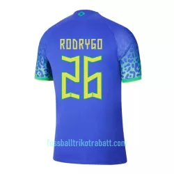 Günstige Brasilien RODRYGO 26 Herrentrikot Auswärts WM 2022 Kurzarm