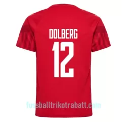 Günstige Dänemark Kasper Dolberg 12 Herrentrikot Heim WM 2022 Kurzarm Günstige Dänemark Kasper Dolberg 12 Herrentrikot Heim WM 2022 Kurzarm