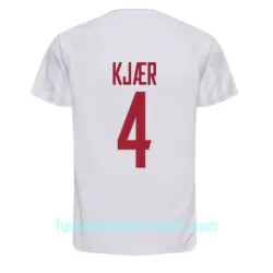 Günstige Dänemark Simon Kjaer 4 Herrentrikot Auswärts WM 2022 Kurzarm Günstige Dänemark Simon Kjaer 4 Herrentrikot Auswärts WM 2022 Kurzarm