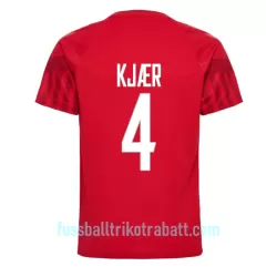 Günstige Dänemark Simon Kjaer 4 Herrentrikot Heim WM 2022 Kurzarm Günstige Dänemark Simon Kjaer 4 Herrentrikot Heim WM 2022 Kurzarm