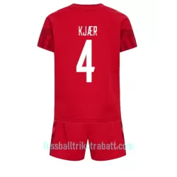 Günstige Dänemark Simon Kjaer 4 Kindertrikot Heim WM 2022 Kurzarm Günstige Dänemark Simon Kjaer 4 Kindertrikot Heim WM 2022 Kurzarm