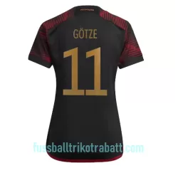 Günstige Deutschland Mario Gotze 11 Damentrikot Auswärts WM 2022 Kurzarm Günstige Deutschland Mario Gotze 11 Damentrikot Auswärts WM 2022 Kurzarm