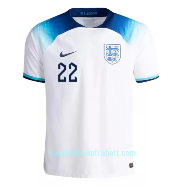 Günstige England BELLINGHAM 22 Herrentrikot Heim WM 2022 Kurzarm