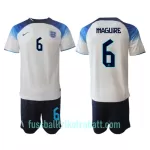 Günstige England Harry Maguire 6 Kindertrikot Heim WM 2022 Kurzarm