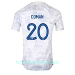 Günstige Frankreich Kingsley Coman 20 Herrentrikot Auswärts WM 2022 Kurzarm