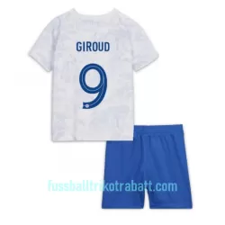 Günstige Frankreich Olivier Giroud 9 Kindertrikot Auswärts WM 2022 Kurzarm Günstige Frankreich Olivier Giroud 9 Kindertrikot Auswärts WM 2022 Kurzarm