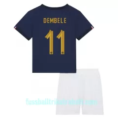 Günstige Frankreich Ousmane Dembele 11 Kindertrikot Heim WM 2022 Kurzarm Günstige Frankreich Ousmane Dembele 11 Kindertrikot Heim WM 2022 Kurzarm