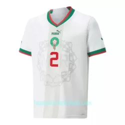 Günstige Marokko HAKIMI 2 Herrentrikot Auswärts WM 2022 Kurzarm