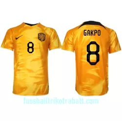 Günstige Niederlande Cody Gakpo 8 Herrentrikot Heim WM 2022 Kurzarm Günstige Niederlande Cody Gakpo 8 Herrentrikot Heim WM 2022 Kurzarm