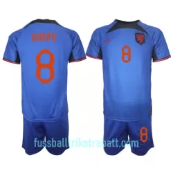 Günstige Niederlande Cody Gakpo 8 Kindertrikot Auswärts WM 2022 Kurzarm Günstige Niederlande Cody Gakpo 8 Kindertrikot Auswärts WM 2022 Kurzarm