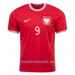 Günstige Polen LEWANDOWSKI 9 Herrentrikot Auswärts WM 2022 Kurzarm