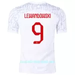 Günstige Polen LEWANDOWSKI 9 Herrentrikot Heim WM 2022 Kurzarm