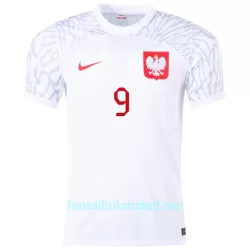 Günstige Polen LEWANDOWSKI 9 Herrentrikot Heim WM 2022 Kurzarm