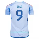 Günstige Spanien GAVI 9 Herrentrikot Auswärts WM 2022 Kurzarm