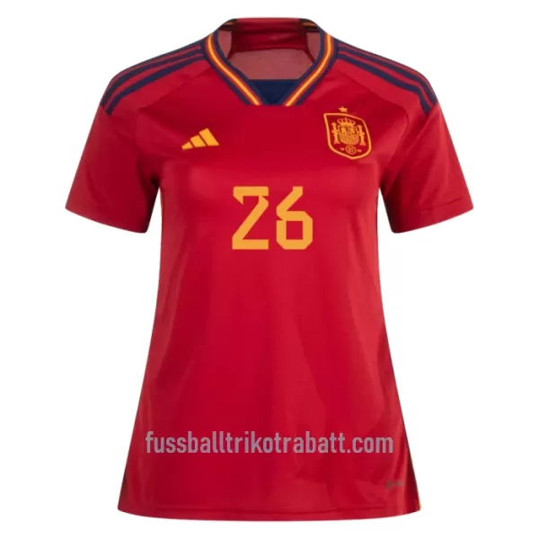 Günstige Spanien PEDRI 26 Damentrikot Heim WM 2022 Kurzarm