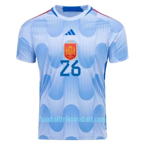 Günstige Spanien PEDRI 26 Herrentrikot Auswärts WM 2022 Kurzarm