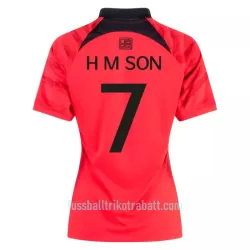 Günstige Südkorea H M SON 7 Damentrikot Heim WM 2022 Kurzarm