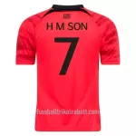 Günstige Südkorea H M SON 7 Herrentrikot Heim WM 2022 Kurzarm