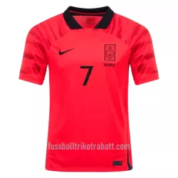 Günstige Südkorea H M SON 7 Herrentrikot Heim WM 2022 Kurzarm