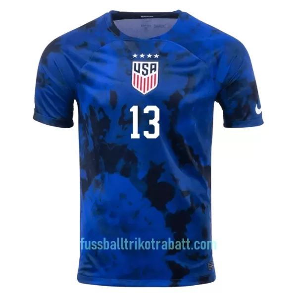 Günstige USA MORGAN 13 Herrentrikot Auswärts WM 2022 Kurzarm
