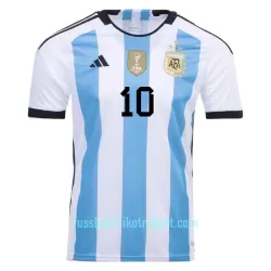 Günstige Argentinien 3 Star MARADONA 10 Herrentrikot Heim WM 2022 Kurzarm