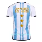 Günstige Champions Argentinien 3 Star Herrentrikot Heim WM 2022 Kurzarm