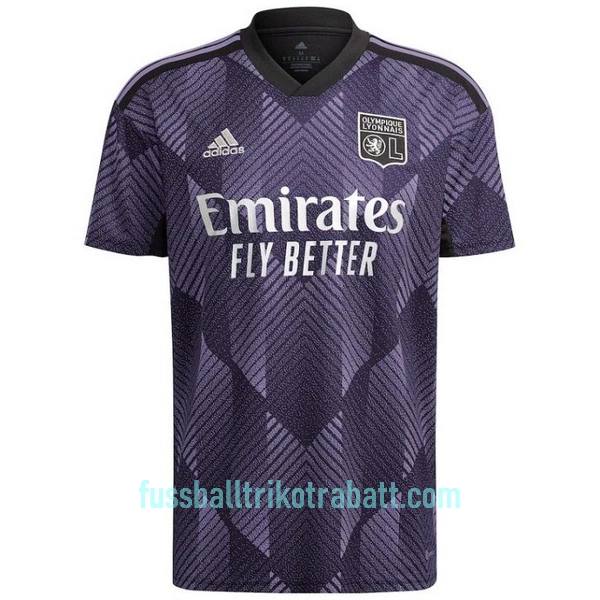 Günstige Olympique Lyon Kindertrikot Ausweich 2022/23 Kurzarm