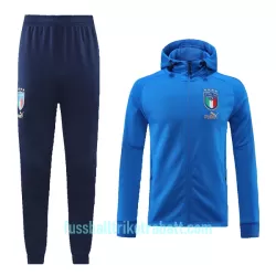 Italien Trainingsjacke mit Kapuze 2022/23 Blaue Italien Trainingsjacke mit Kapuze 2022/23 Blaue