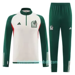 Mexiko White Trainingspullover 2022 Viertelreißverschluss Grüne Mexiko White Trainingspullover 2022 Viertelreißverschluss Grüne