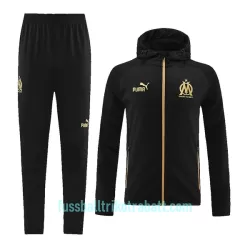 Olympique Marseille Trainingsjacke mit Kapuze 2022/23 Schwarze