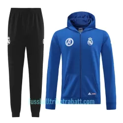 Real Madrid Trainingsjacke mit Kapuze 2022/23 Blaue Real Madrid Trainingsjacke mit Kapuze 2022/23 Blaue