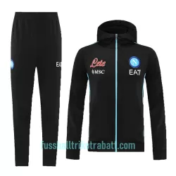 SSC Neapel Trainingsjacke mit Kapuze 2022/23 Schwarze SSC Neapel Trainingsjacke mit Kapuze 2022/23 Schwarze