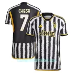 Günstige Juventus Turin Chiesa 7 Herrentrikot Heim 2023/24 Kurzarm