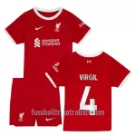 Günstige Liverpool Virgil 4 Kindertrikot Heim 2023/24 Kurzarm