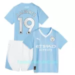 Günstige Manchester City J. Alvarez 19 Kindertrikot Heim 2023/24 Kurzarm