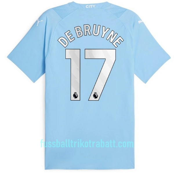 Günstige Manchester City K. De Bruyne 17 Kindertrikot Heim 2023/24 Kurzarm