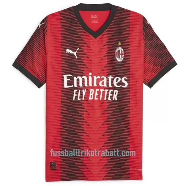 Günstige AC Mailand Theo 19 Kindertrikot Heim 2023/24 Kurzarm