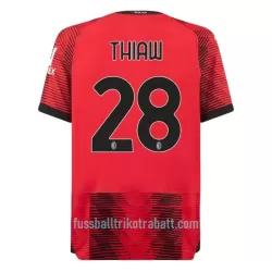 Günstige AC Mailand Thiaw 28 Herrentrikot Heim 2023/24 Kurzarm Günstige AC Mailand Thiaw 28 Herrentrikot Heim 2023/24 Kurzarm