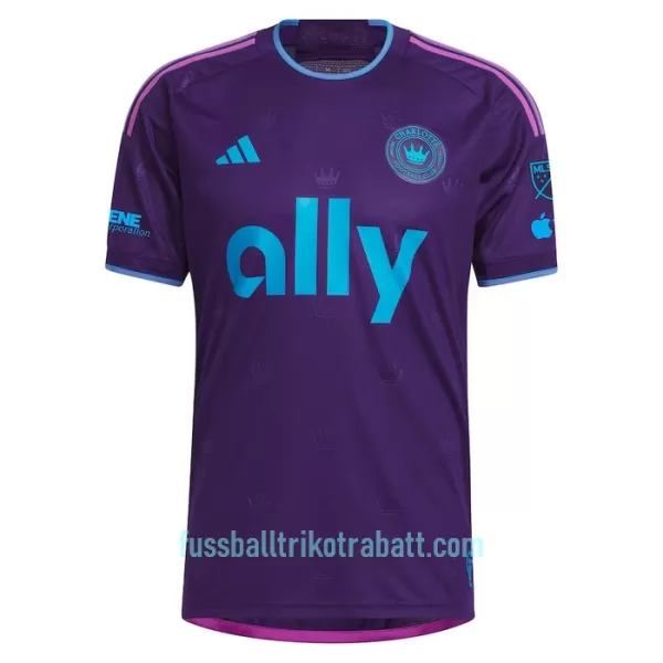 Günstige Charlotte FC Herrentrikot Auswärts 2023/24 Kurzarm