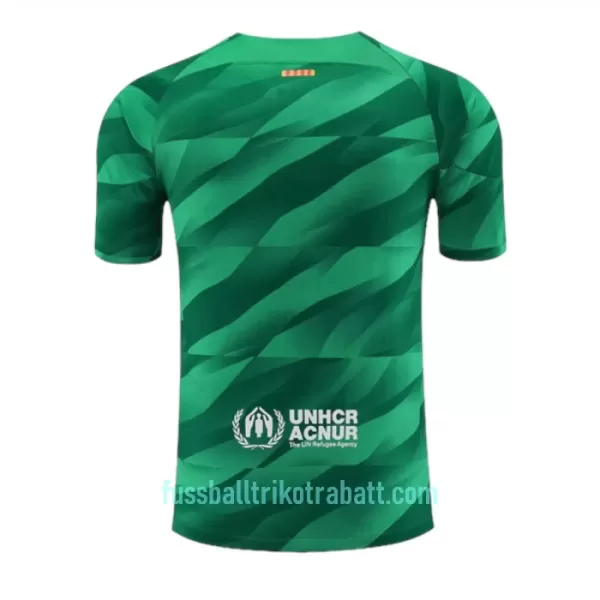 Günstige FC Barcelona Torwart Kindertrikot Heim 2023/24 Kurzarm