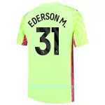 Günstige Manchester City Ederson Torwart Herrentrikot Ausweich 2023/24 Kurzarm