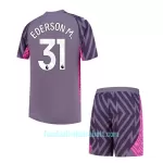 Günstige Manchester City Ederson Torwart Kindertrikot Auswärts 2023/24 Kurzarm